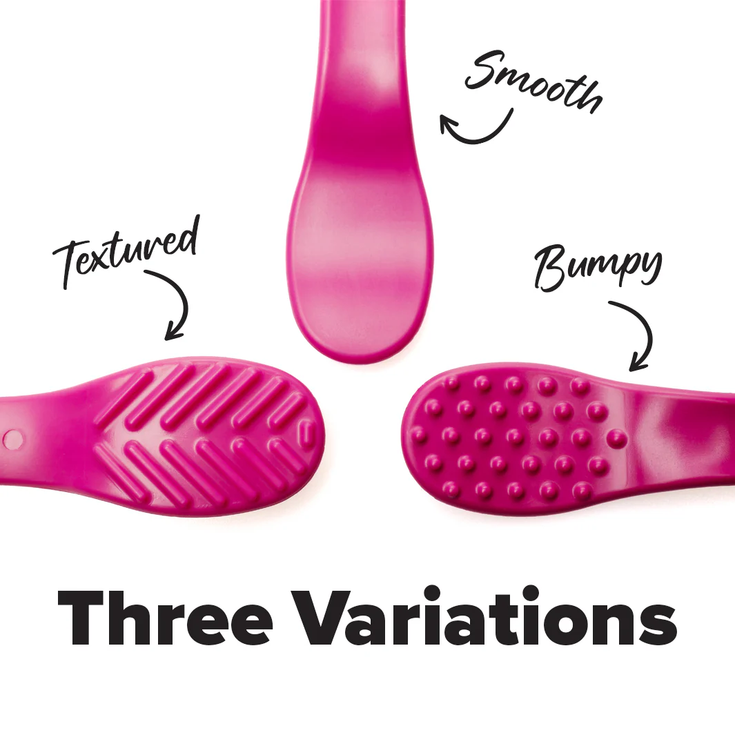 Image principale de TalkTools Cuill&egrave;res plates textur&eacute;es Magenta Flatty